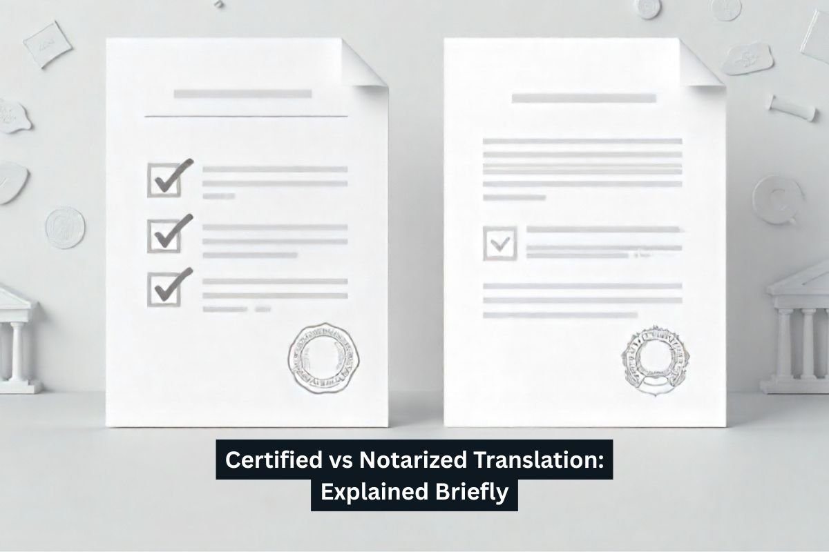Certified vs Notarized Translation Explained Briefly